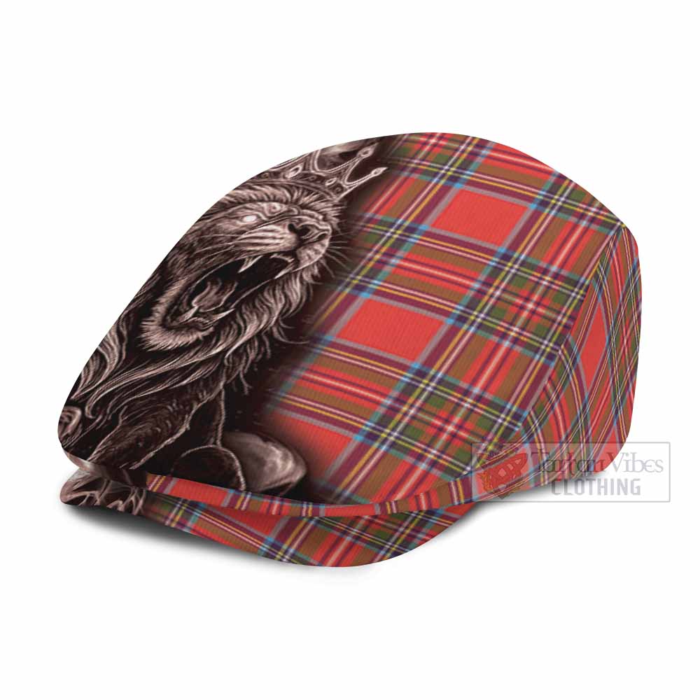 Stewart (Stuart) Tartan Flat Cap, Jeff Cap Roaring Lion Heritage