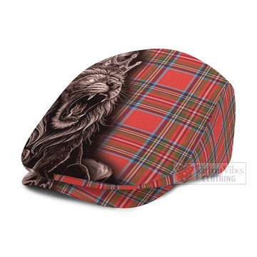 Stewart (Stuart) Tartan Flat Cap, Jeff Cap Roaring Lion Heritage
