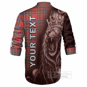 Stewart (Stuart) Tartan Ghillie Shirt Roaring Lion Heritage