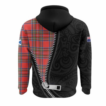 Stewart (Stuart) Tartan Hoodie New Zealand Pattern Unique Zipper Stylized