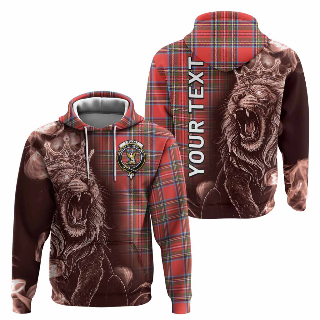 Stewart (Stuart) Tartan Hoodie Roaring Lion Heritage