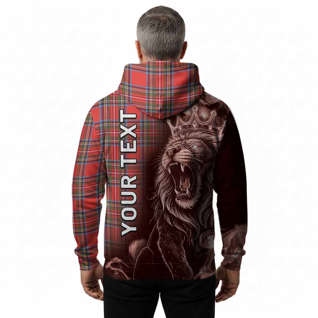 Stewart (Stuart) Tartan Hoodie Roaring Lion Heritage