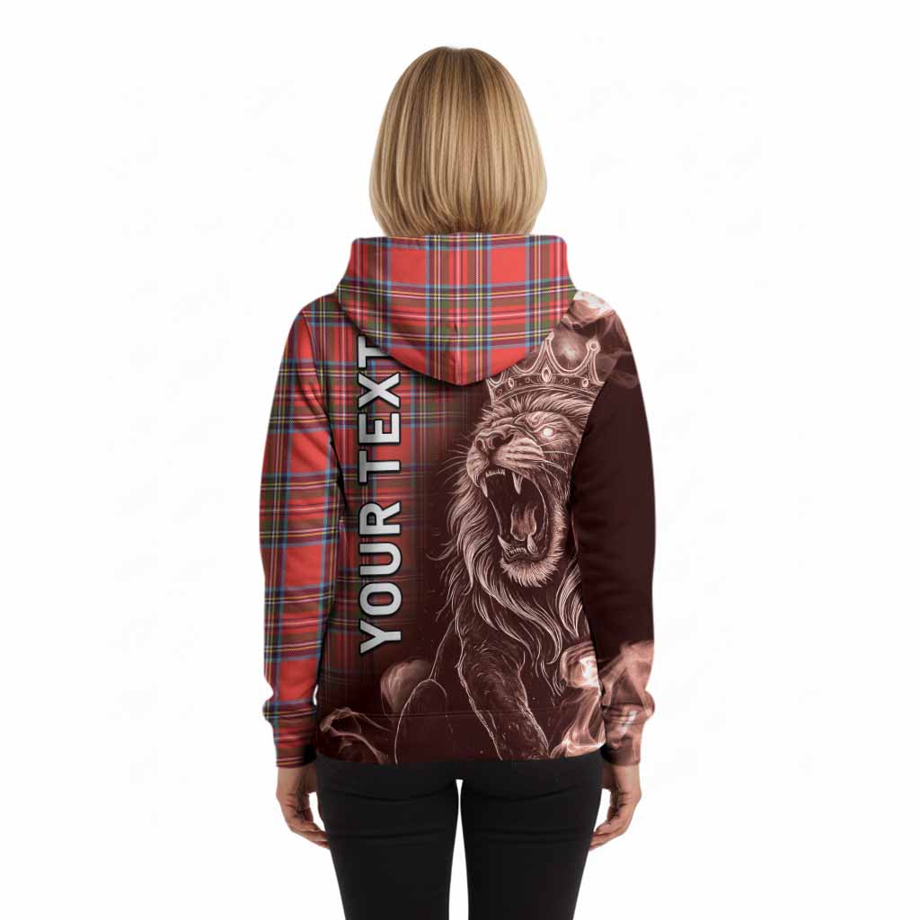 Stewart (Stuart) Tartan Hoodie Roaring Lion Heritage