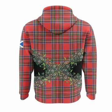 Stewart (Stuart) Tartan Hoodie Thistle Scottish Spirit