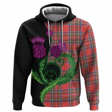 Stewart (Stuart) Tartan Hoodie Traditional Scottish Thistle