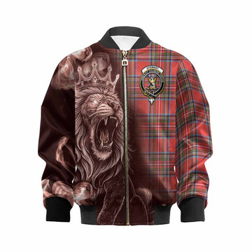 Stewart (Stuart) Tartan Kid Bomber Jacket Roaring Lion Heritage