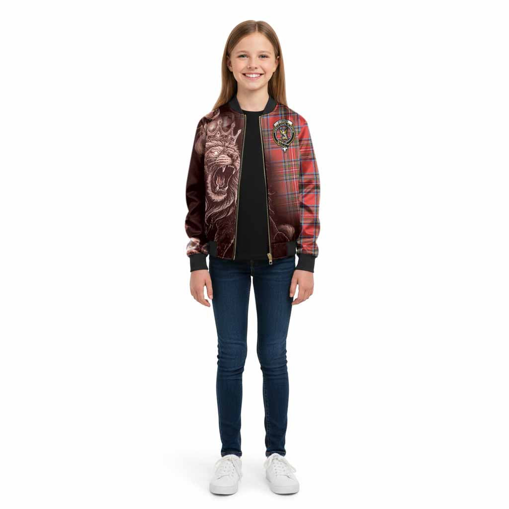 Stewart (Stuart) Tartan Kid Bomber Jacket Roaring Lion Heritage