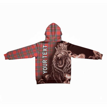Stewart (Stuart) Tartan Kid Hoodie Roaring Lion Heritage