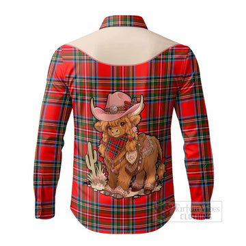 Stewart (Stuart) Tartan Long Sleeve Button Shirts Wee Coo Cowgirl Cute Style