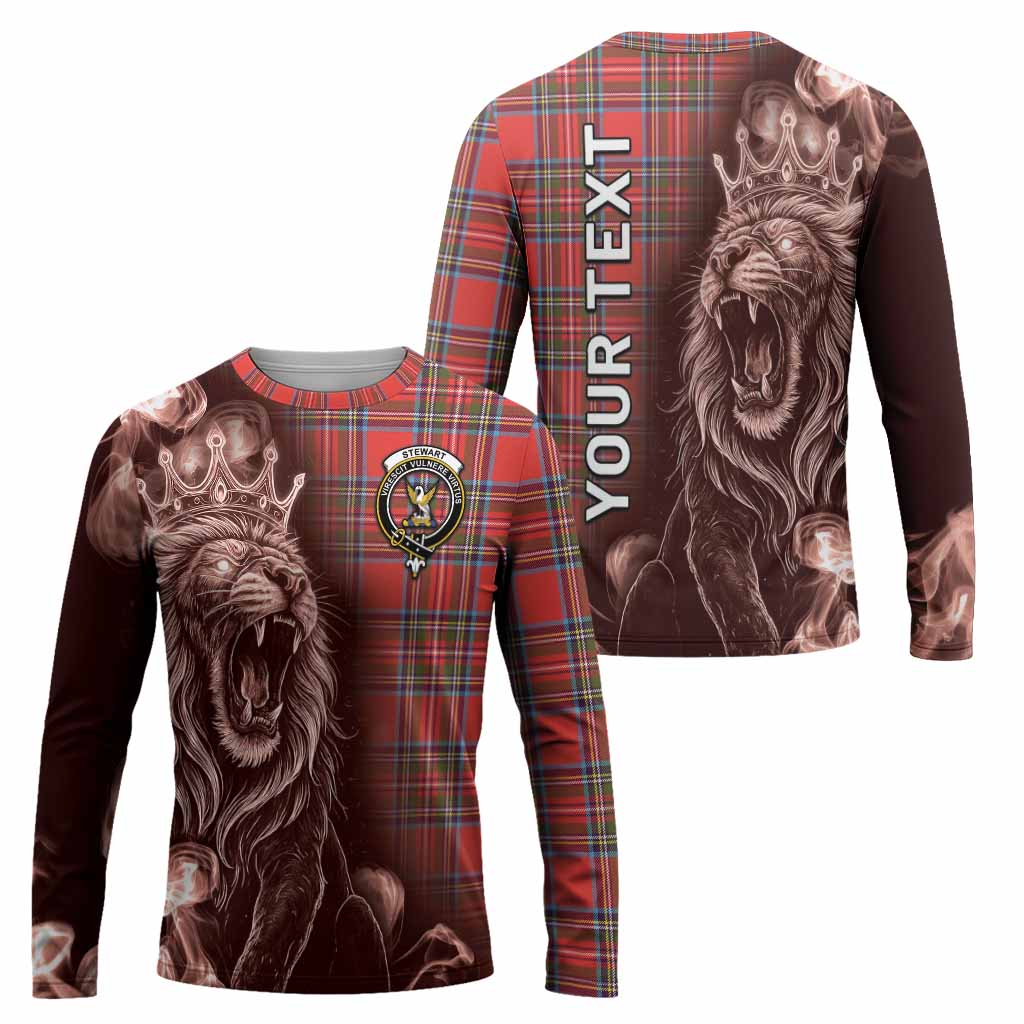 Stewart (Stuart) Tartan Long Sleeve T-Shirt Roaring Lion Heritage