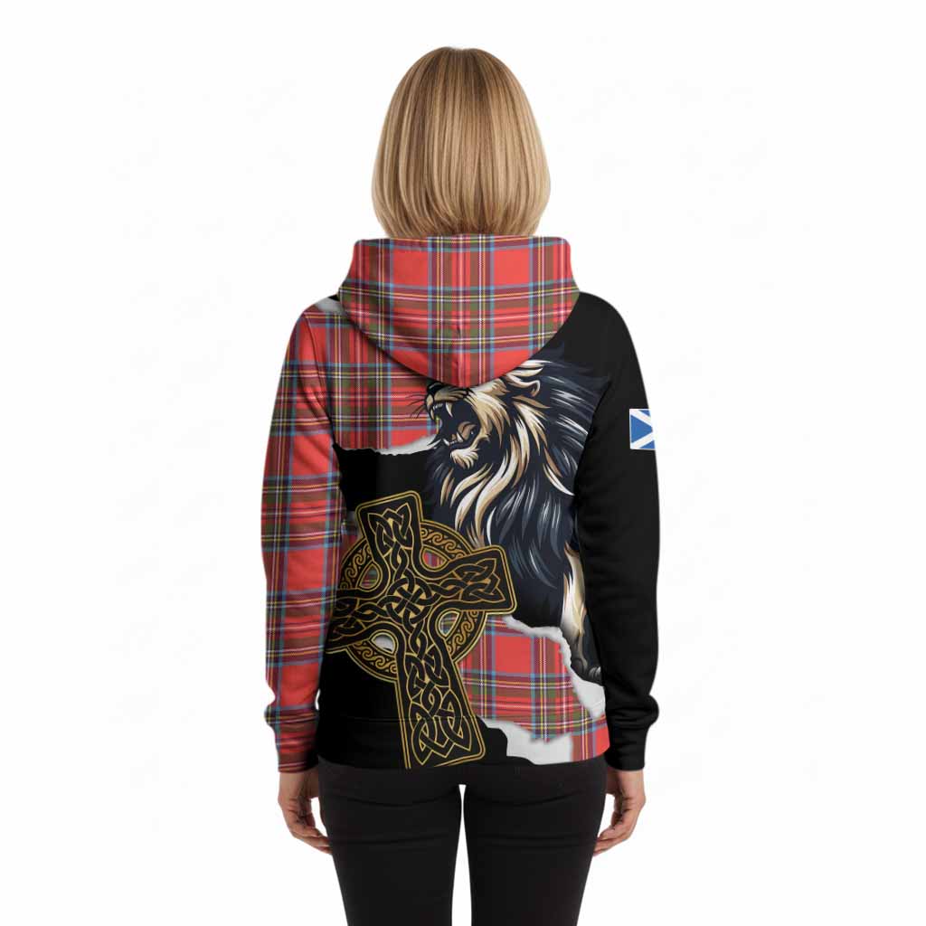 Stewart (Stuart) Tartan Scottish Hoodie Lion Celtic Heritage