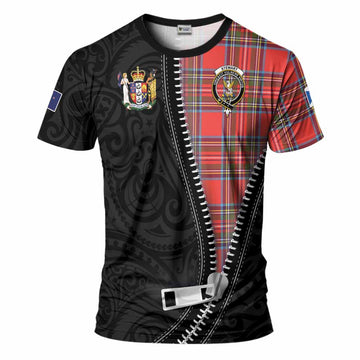Stewart (Stuart) Tartan T-Shirt New Zealand Pattern Unique Zipper Stylized