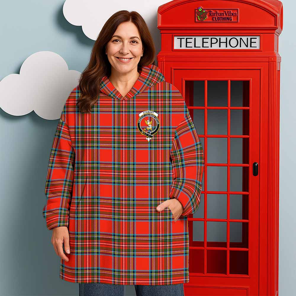 Stewart (Stuart) Tartan Wearable Blanket with Family Crest - Tartan Vibes Clothing