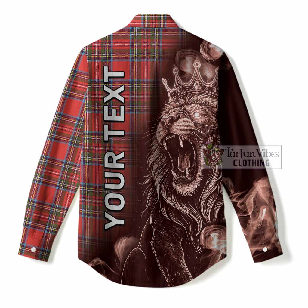 Stewart (Stuart) Tartan Women Casual Shirt Roaring Lion Heritage