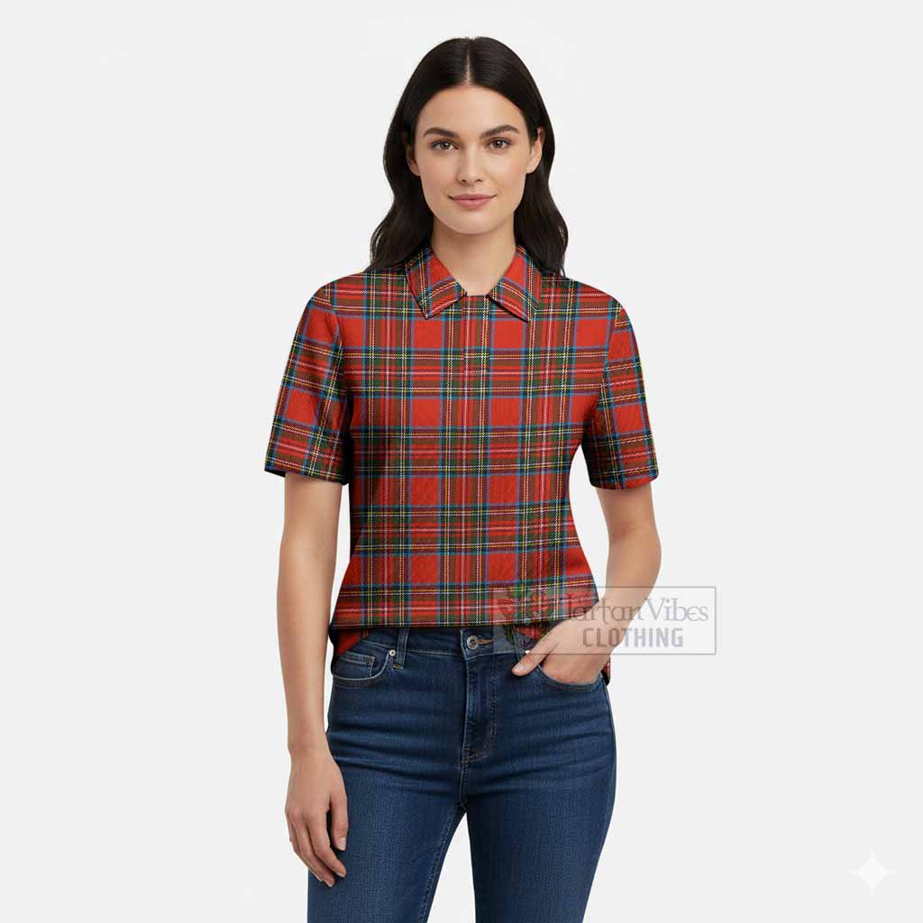 Stewart (Stuart) Tartan Women’s Polo Sweater Top