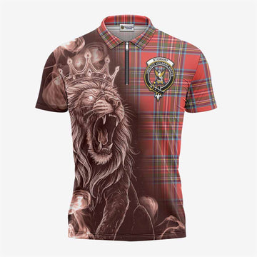Stewart (Stuart) Tartan Zipper Polo Shirt Roaring Lion Heritage