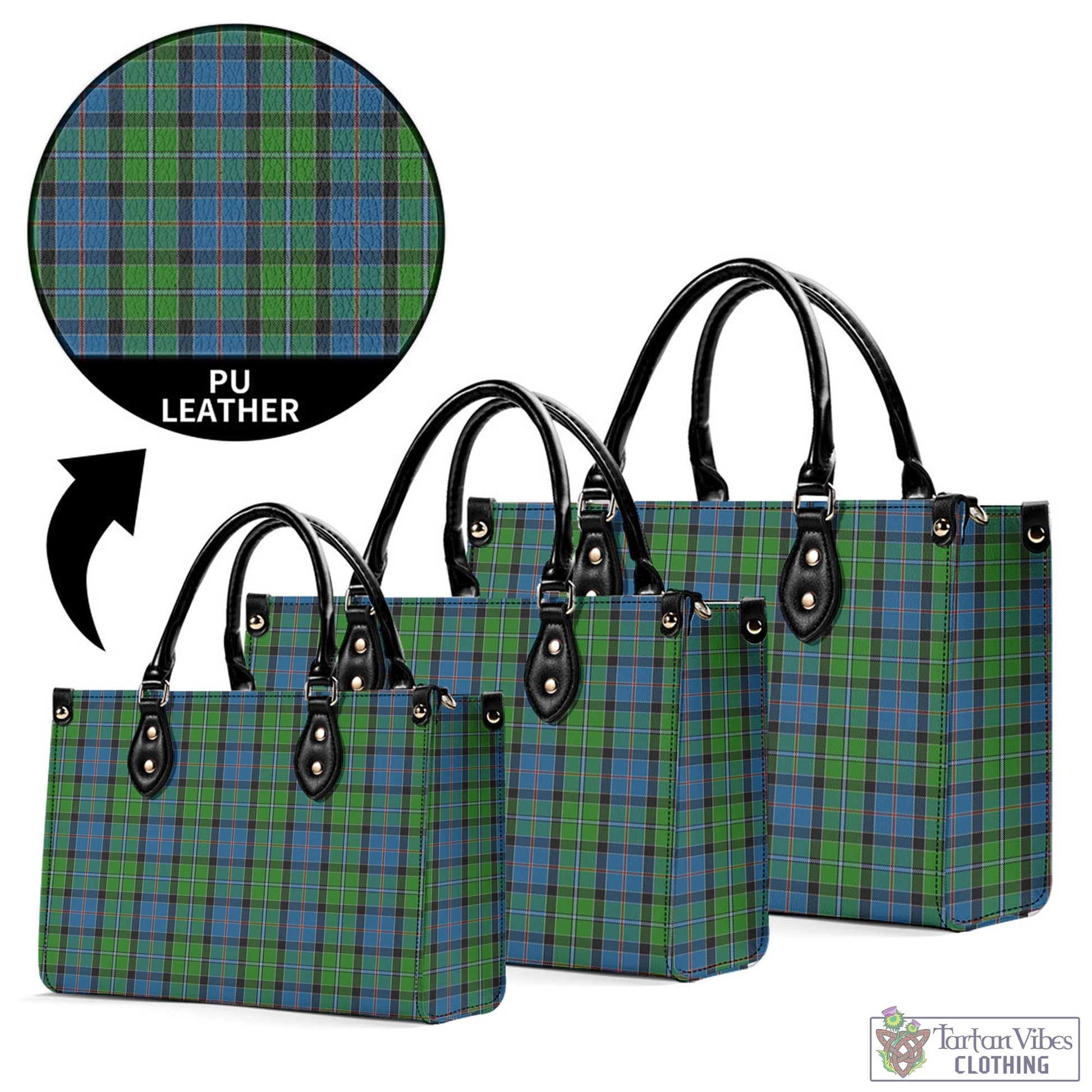 Tartan Vibes Clothing Stirling Tartan Luxury Leather Handbags