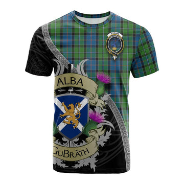 Tartan Vibes Clothing Stirling Tartan Family Crest Cotton T-shirt Lion Rampant Royal Thistle Shield Celtic Inspired
