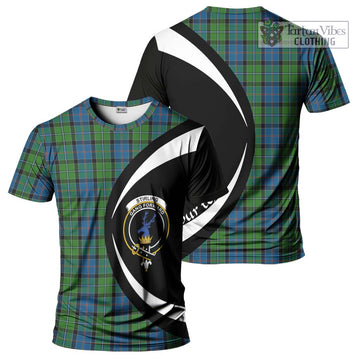 Tartan Vibes Clothing Stirling Tartan T-Shirt with Family Crest Circle Style