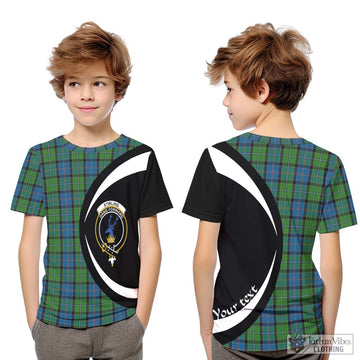 Stirling Tartan Kid T-Shirt with Family Crest Circle Style Youth XL Size14 - Tartan Vibes Clothing