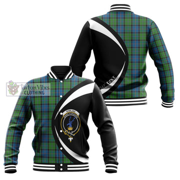 Stirling Tartan Baseball Jacket with Family Crest Circle Style Unisex - Tartan Vibes Clothing