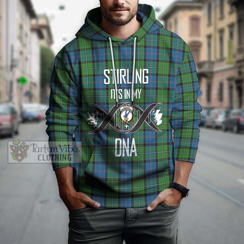 Stirling Tartan Hoodie with Family Crest DNA In Me Style Pullover Hoodie - Tartanvibesclothing Shop