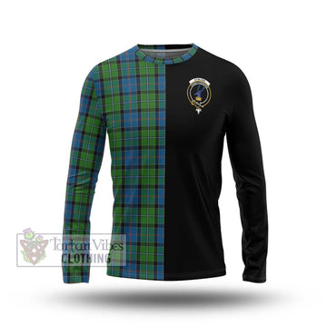 Stirling Tartan Long Sleeve T-Shirt with Family Crest and Half Of Me Style Unisex - Tartanvibesclothing Shop