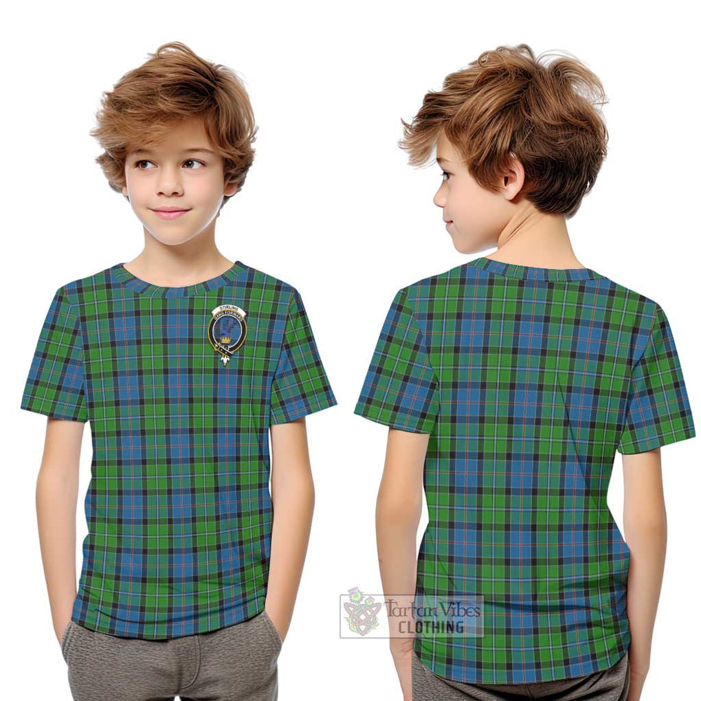 Stirling Tartan Kid T-Shirt with Family Crest Youth XL Size14 - Tartanvibesclothing Shop