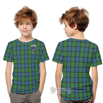 Stirling Tartan Kid T-Shirt with Family Crest Youth XL Size14 - Tartanvibesclothing Shop