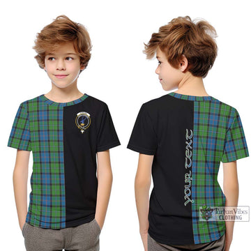 Stirling Tartan Kid T-Shirt with Family Crest and Half Of Me Style Youth XL Size14 - Tartanvibesclothing Shop