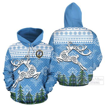 Tartan Vibes Clothing Stirling Clan Christmas Hoodie Celtic Reindeer Style