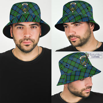 Stirling Tartan Bucket Hat with Family Crest