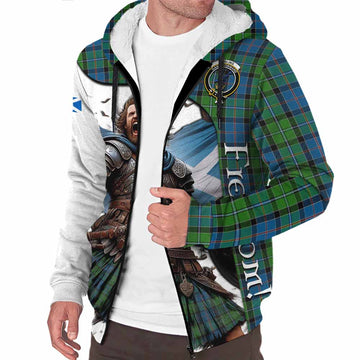 Tartan Vibes Clothing Stirling Crest Tartan Sherpa Hoodie Inspired by the Freedom of Scottish Warrior