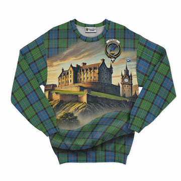 Tartan Vibes Clothing Stirling Tartan Family Crest Sweatshirt with Scottish Ancient Castle Style