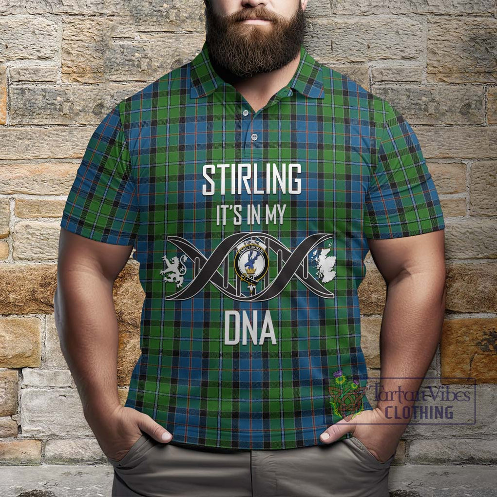 Stirling Tartan Polo Shirt with Family Crest DNA In Me Style Kid - Tartanvibesclothing Shop