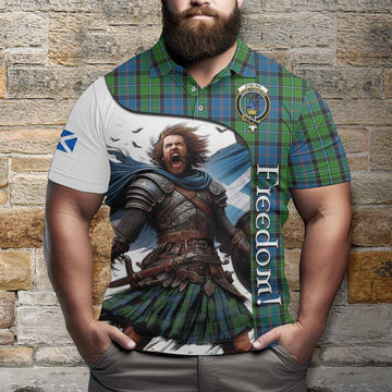 Tartan Vibes Clothing Stirling Crest Tartan Polo Shirt Inspired by the Freedom of Scottish Warrior
