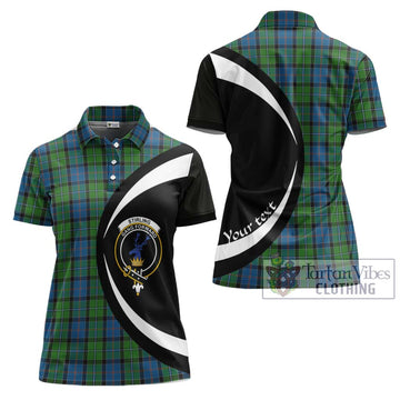 Stirling Tartan Women's Polo Shirt with Family Crest Circle Style Women - Tartan Vibes Clothing