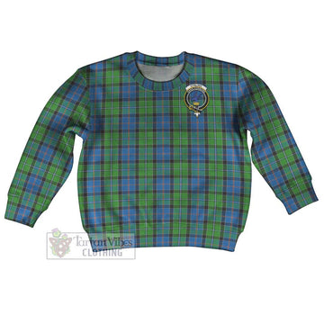 Tartan Vibes Clothing Stirling Tartan Kid Ugly Sweater with Family Crest