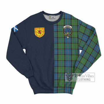 Tartan Vibes Clothing Stirling Tartan Sweatshirt with Scottish Lion Royal Arm Half Style