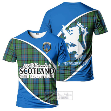Tartan Vibes Clothing Stirling Family Crest Tartan T-Shirt Celebrate Saint Andrew's Day in Style