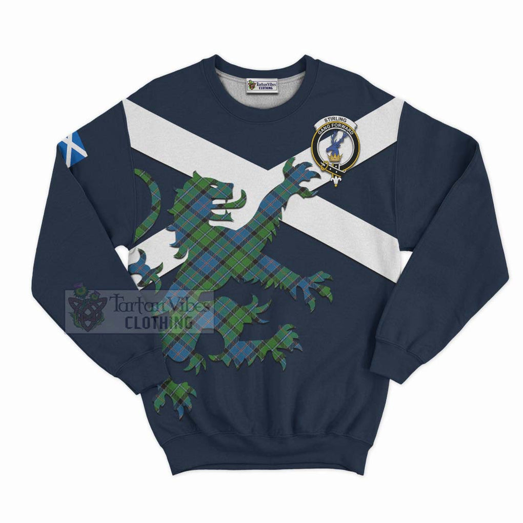 Tartan Vibes Clothing Stirling Tartan Lion Rampant Sweatshirt – Proudly Display Your Heritage with Alba Gu Brath and Clan Name