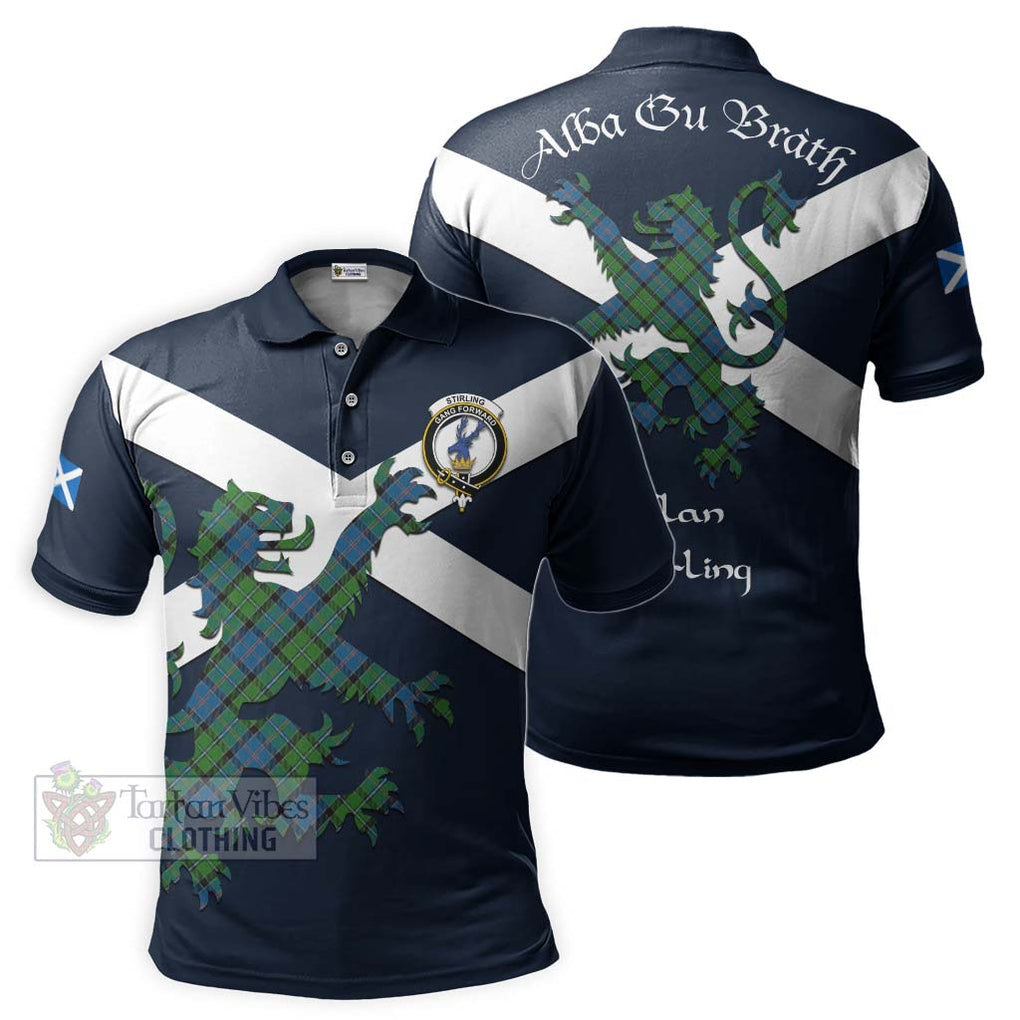 Tartan Vibes Clothing Stirling Tartan Lion Rampant Polo Shirt – Proudly Display Your Heritage with Alba Gu Brath and Clan Name