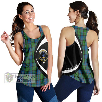 Stirling Tartan Women's Racerback Tanks with Family Crest Circle Style 4XL - Tartan Vibes Clothing