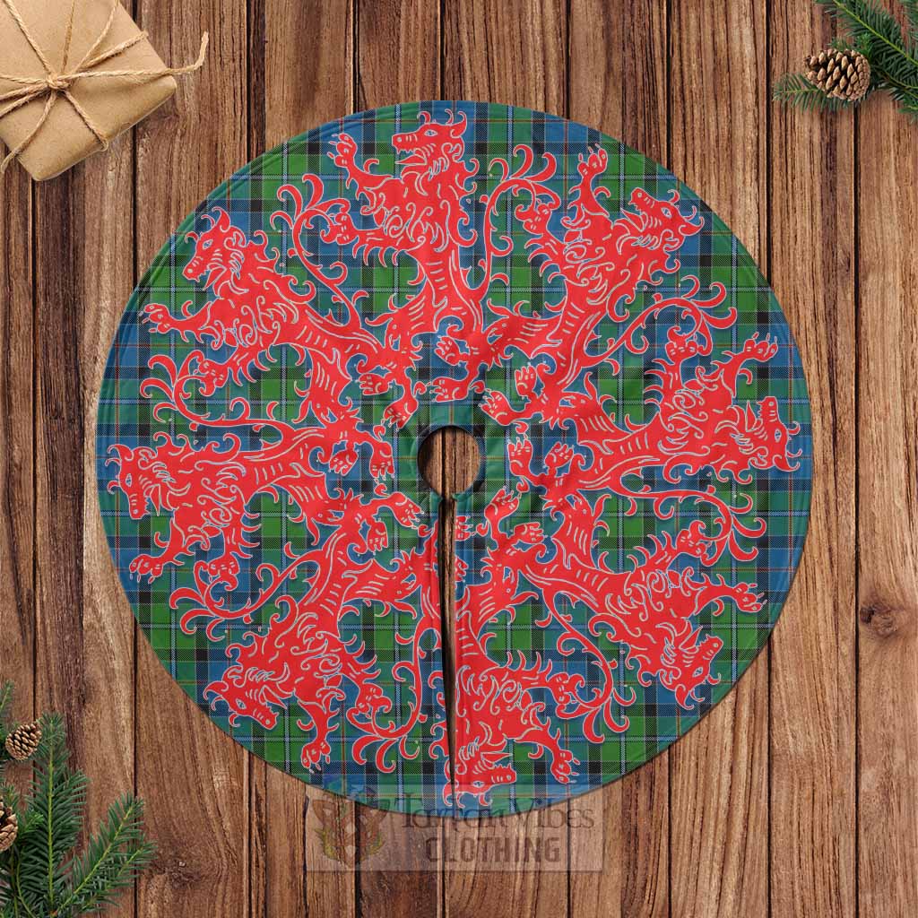 Tartan Vibes Clothing Stirling Tartan Christmas Tree Skirt Lion Rampant Style