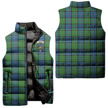 Stirling Tartan Sleeveless Puffer Jacket with Family Crest Unisex - Tartanvibesclothing