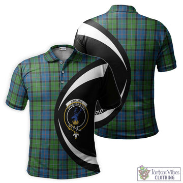 Stirling Tartan Men's Polo Shirt with Family Crest Circle Style Kid - Tartan Vibes Clothing
