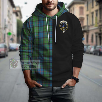 Stirling Tartan Hoodie with Family Crest and Half Of Me Style Zip Hoodie - Tartanvibesclothing Shop