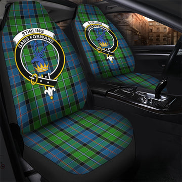 Stirling Tartan Car Seat Cover with Family Crest - Tartanvibesclothing