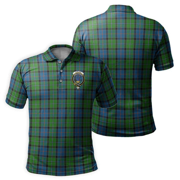 Stirling Tartan Men's Polo Shirt with Family Crest