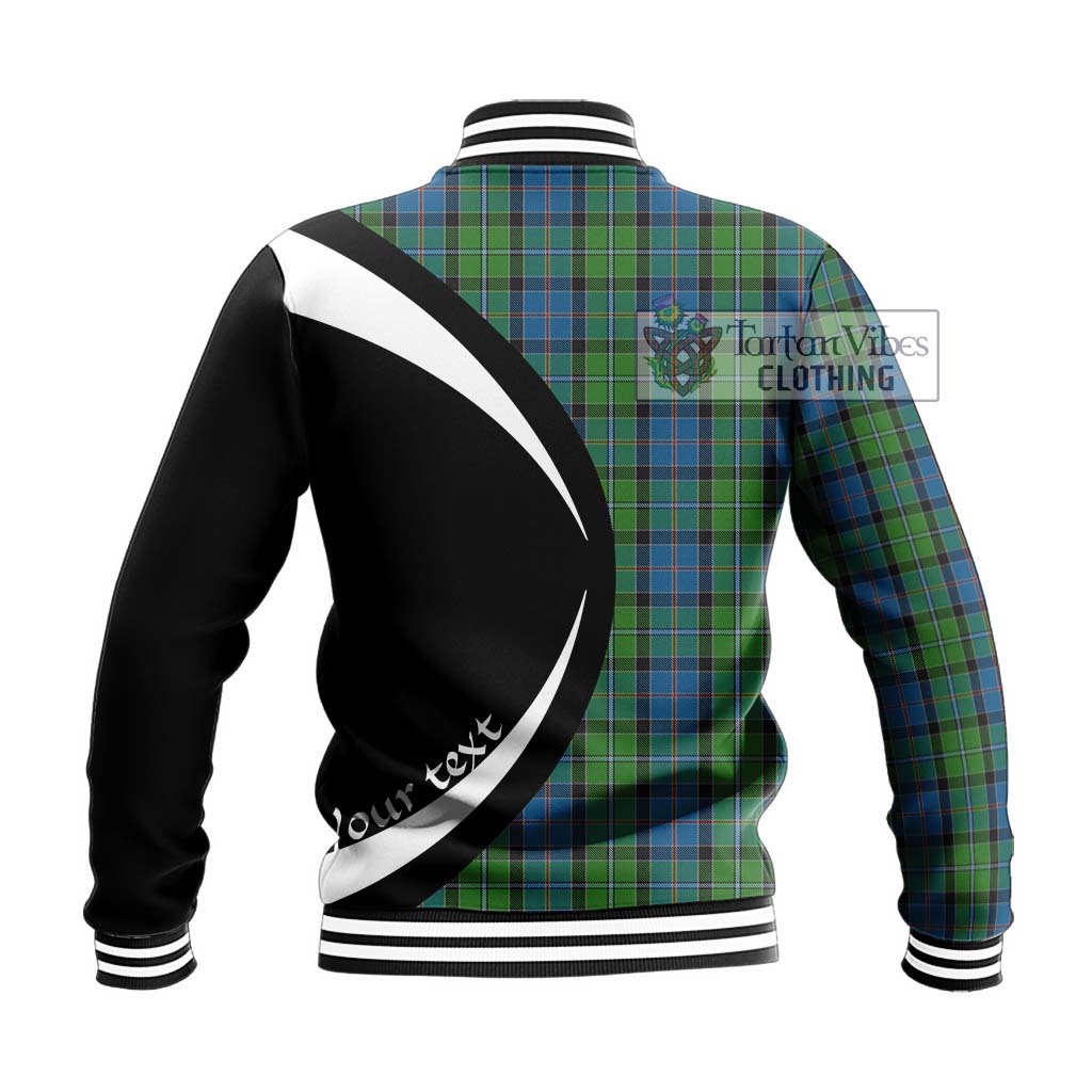 Stirling Tartan Baseball Jacket with Family Crest Circle Style - Tartan Vibes Clothing